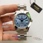 Perfect Replica Rolex Day-Date II 41mm watch Ice Blue Arabic Scripts Dial